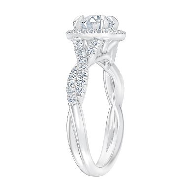Brilliant Love 10k White Gold 1 1/4 Carat T.W. Lab Grown Diamond Bridal Ring