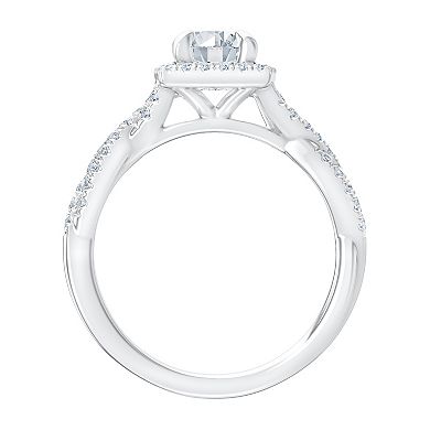 Brilliant Love 10k White Gold 1 1/4 Carat T.W. Lab Grown Diamond Bridal Ring