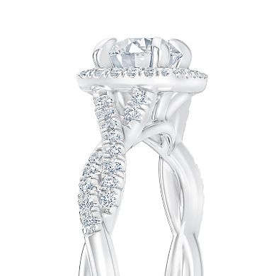 Brilliant Love 10k White Gold 1 1/4 Carat T.W. Lab Grown Diamond Bridal Ring