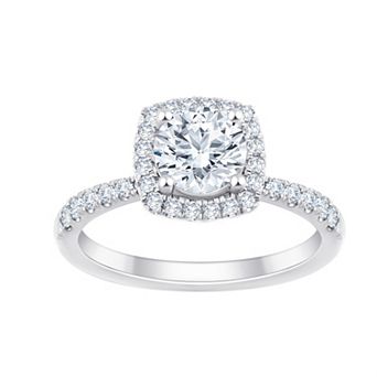 Brilliant Love 10k White Gold 1 1/3 Carat T.W. Lab Grown Diamond Bridal Ring