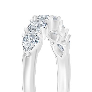 Brilliant Love 10k White Gold 7/8 Carat T.W. Lab Grown Diamond 3-Stone Ring