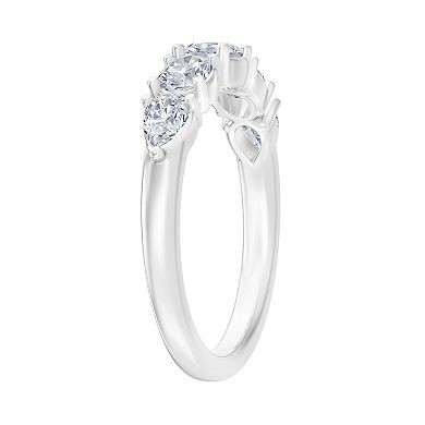 Brilliant Love 10k White Gold 7/8 Carat T.W. Lab Grown Diamond 3-Stone Ring