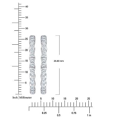 Brilliant Love 10k White Gold 1 Carat T.W. Lab Grown Diamond Hoop Earrings