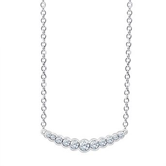 Brilliant Love 10k White Gold 1/2 Carat T.W. Lab Grown Diamond Pendant Necklace