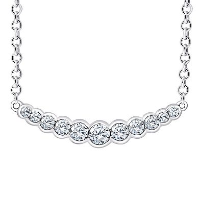 Brilliant Love 10k White Gold 1/2 Carat T.W. Lab Grown Diamond Pendant Necklace