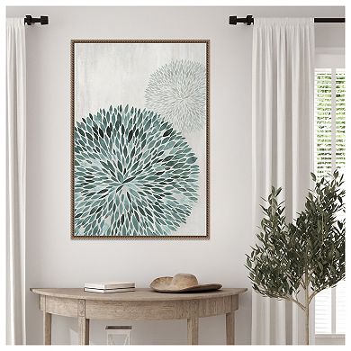 Leafy Whirl III by Hannah Dawson Framed Canvas Wall Art Print