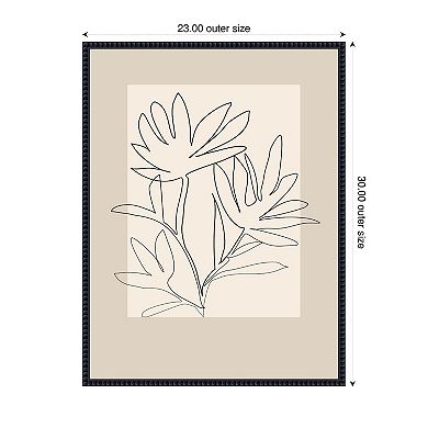 Line Art 4 by Elena Ristova Framed Canvas Wall Art Print