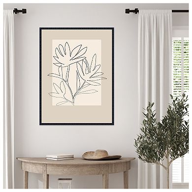 Line Art 4 by Elena Ristova Framed Canvas Wall Art Print