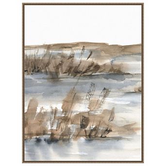 Blue Grey Marsh IV by Ethan Harper Framed Canvas Wall Art Print