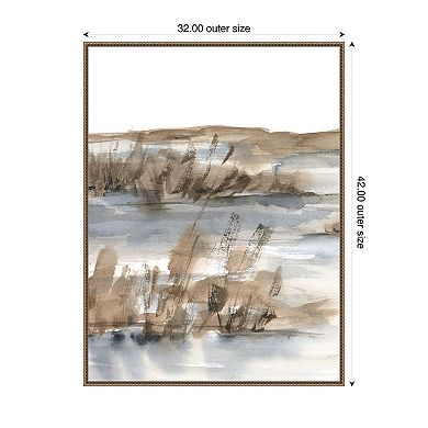 Blue Grey Marsh IV by Ethan Harper Framed Canvas Wall Art Print