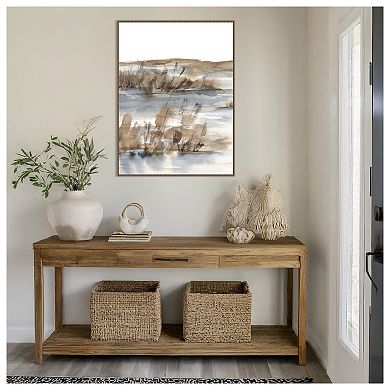 Blue Grey Marsh IV by Ethan Harper Framed Canvas Wall Art Print