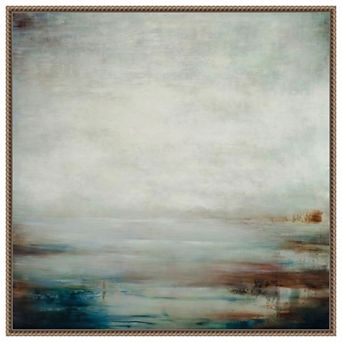 Where The River Meets The Sea by Aondrea h. Maynard Framed Canvas Wall Art Print