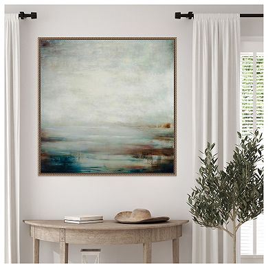 Where The River Meets The Sea by Aondrea h. Maynard Framed Canvas Wall Art Print