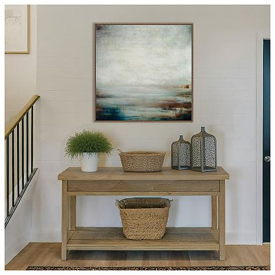 Where The River Meets The Sea by Aondrea h. Maynard Framed Canvas Wall Art Print