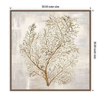 Beige Tides I by Hannah Dawson Framed Canvas Wall Art Print