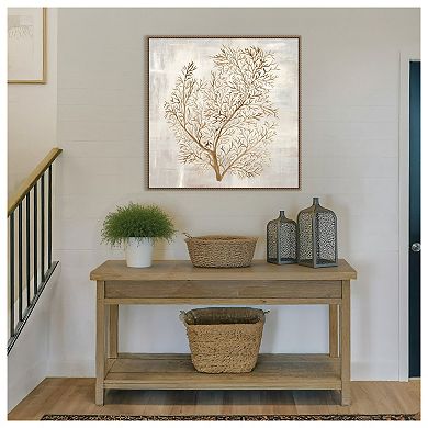 Beige Tides I by Hannah Dawson Framed Canvas Wall Art Print