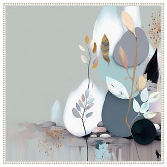 Beautiful Abstract Blues by Bella Eve Framed Canvas Wall Art Print