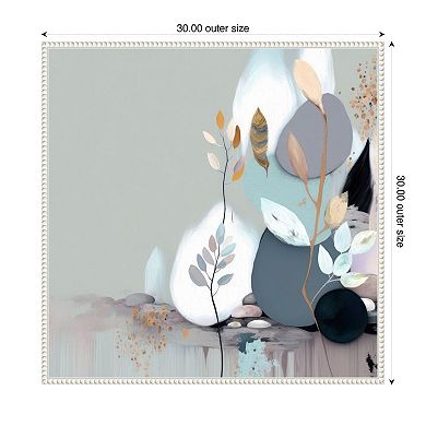 Beautiful Abstract Blues by Bella Eve Framed Canvas Wall Art Print