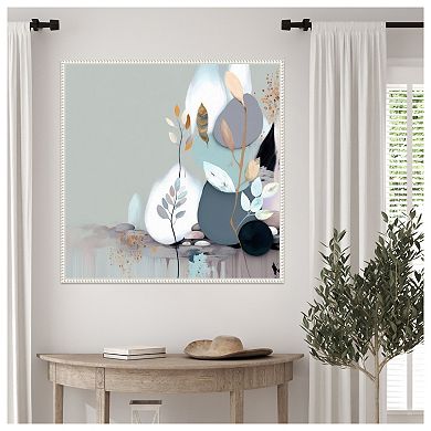 Beautiful Abstract Blues by Bella Eve Framed Canvas Wall Art Print