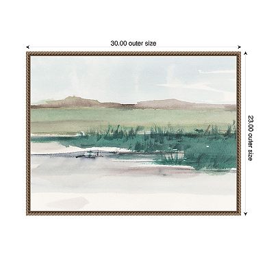 Emerald Grassland II by Ethan Harper Framed Canvas Wall Art Print