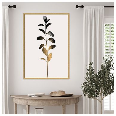Monochromatic No 9 Beige by Eins Kubistika Framed Canvas Wall Art Print