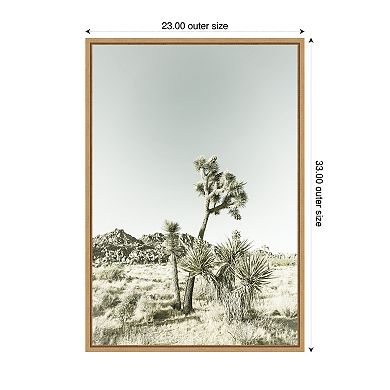 Joshua Tree National Park Vintage Impression by Melanie Viola Framed Canvas Wall Art Print