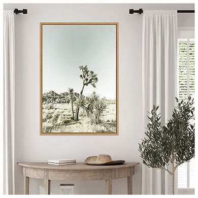Joshua Tree National Park Vintage Impression by Melanie Viola Framed Canvas Wall Art Print