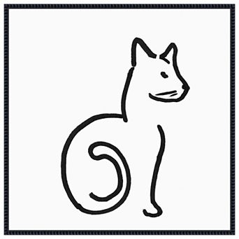 Kitteh II by Alicia Longley Framed Canvas Wall Art Print