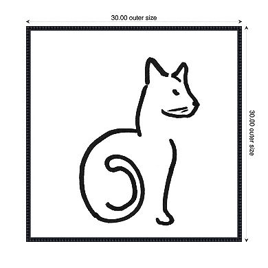 Kitteh II by Alicia Longley Framed Canvas Wall Art Print