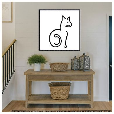 Kitteh II by Alicia Longley Framed Canvas Wall Art Print