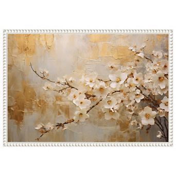 Vintage Floral 75 by Bilge Paksoylu Framed Canvas Wall Art Print