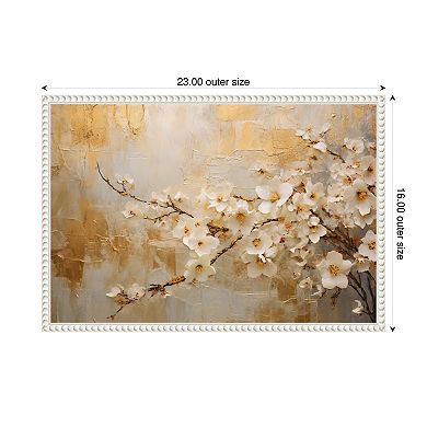 Vintage Floral 75 by Bilge Paksoylu Framed Canvas Wall Art Print