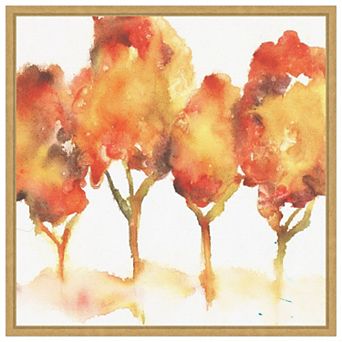 Golden Forest by Joyce Combs Framed Canvas Wall Art Print