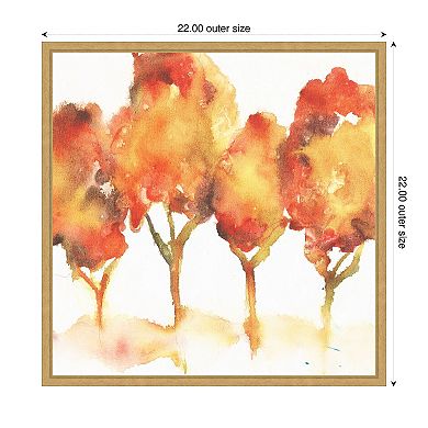 Golden Forest by Joyce Combs Framed Canvas Wall Art Print