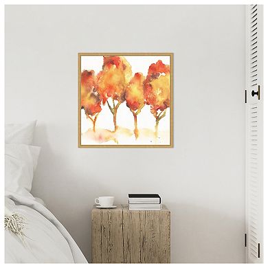 Golden Forest by Joyce Combs Framed Canvas Wall Art Print