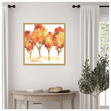 Golden Forest by Joyce Combs Framed Canvas Wall Art Print