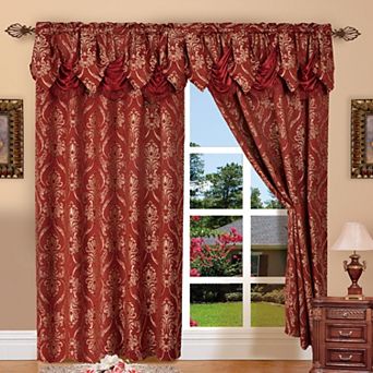 Elegant Comfort Set of 2 Penelope Jacquard Look Curtain Panels - 54" W x 84" L