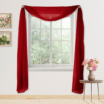 Elegant Comfort 1 Panel - Scarf Solid Sheer Curtain Panel - Rod Pocket