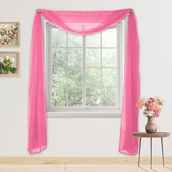 Elegant Comfort 1 Panel - Scarf Solid Sheer Curtain Panel - Rod Pocket