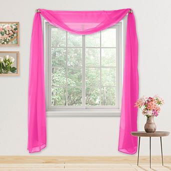 Elegant Comfort 1 Panel - Scarf Solid Sheer Curtain Panel - Rod Pocket