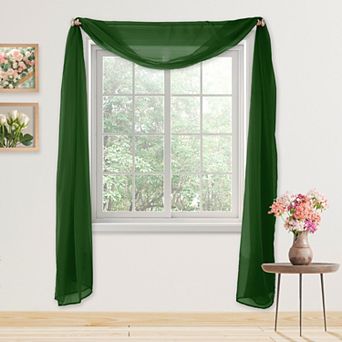 Elegant Comfort 1 Panel - Scarf Solid Sheer Curtain Panel - Rod Pocket