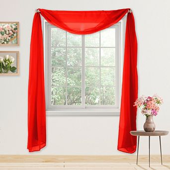 Elegant Comfort 1 Panel - Scarf Solid Sheer Curtain Panel - Rod Pocket