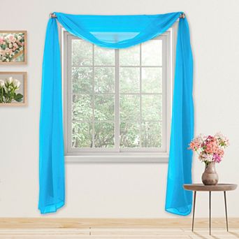 Elegant Comfort 1 Panel - Scarf Solid Sheer Curtain Panel - Rod Pocket