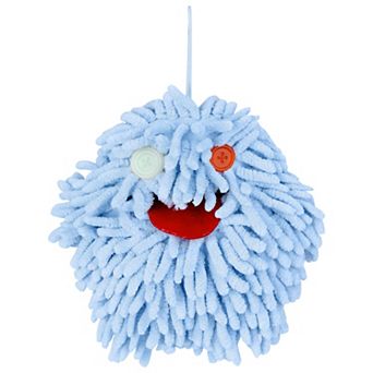 1 Pack Chenille Hand Towels for Bathroom, Cute Soft Absorbent Decorative Hanging Ball Towels 7"x7"