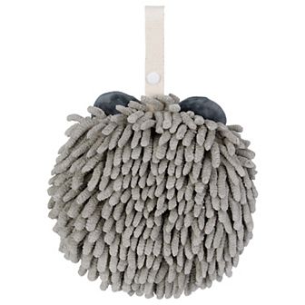 1 Pack Chenille Hand Towels for Bathroom, Cute Soft Absorbent Decorative Hanging Ball Towels 7"x7"
