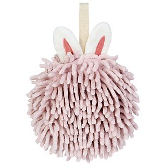 1 Pack Chenille Hand Towels for Bathroom, Cute Soft Absorbent Decorative Hanging Ball Towels 7"x7"