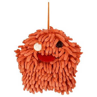 1 Pack Chenille Hand Towels for Bathroom, Cute Soft Absorbent Decorative Hanging Ball Towels 7"x7"