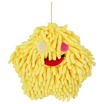 1 Pack Chenille Hand Towels for Bathroom, Cute Soft Absorbent Decorative Hanging Ball Towels 7"x7"