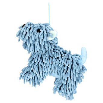 1 pc Chenille Hand Towel Dog Shape, Cute Cartoon Absorbent Decorative Fuzzy Ball Hanging Towel 8"x10"