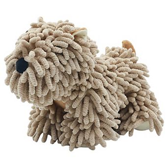 1 pc Chenille Hand Towel Dog Shape, Cute Cartoon Absorbent Decorative Fuzzy Ball Hanging Towel 8"x10"